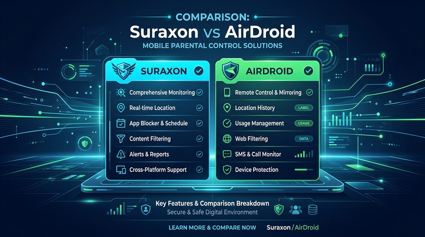 Suraxon vs AirDroid Parental Control Comparison