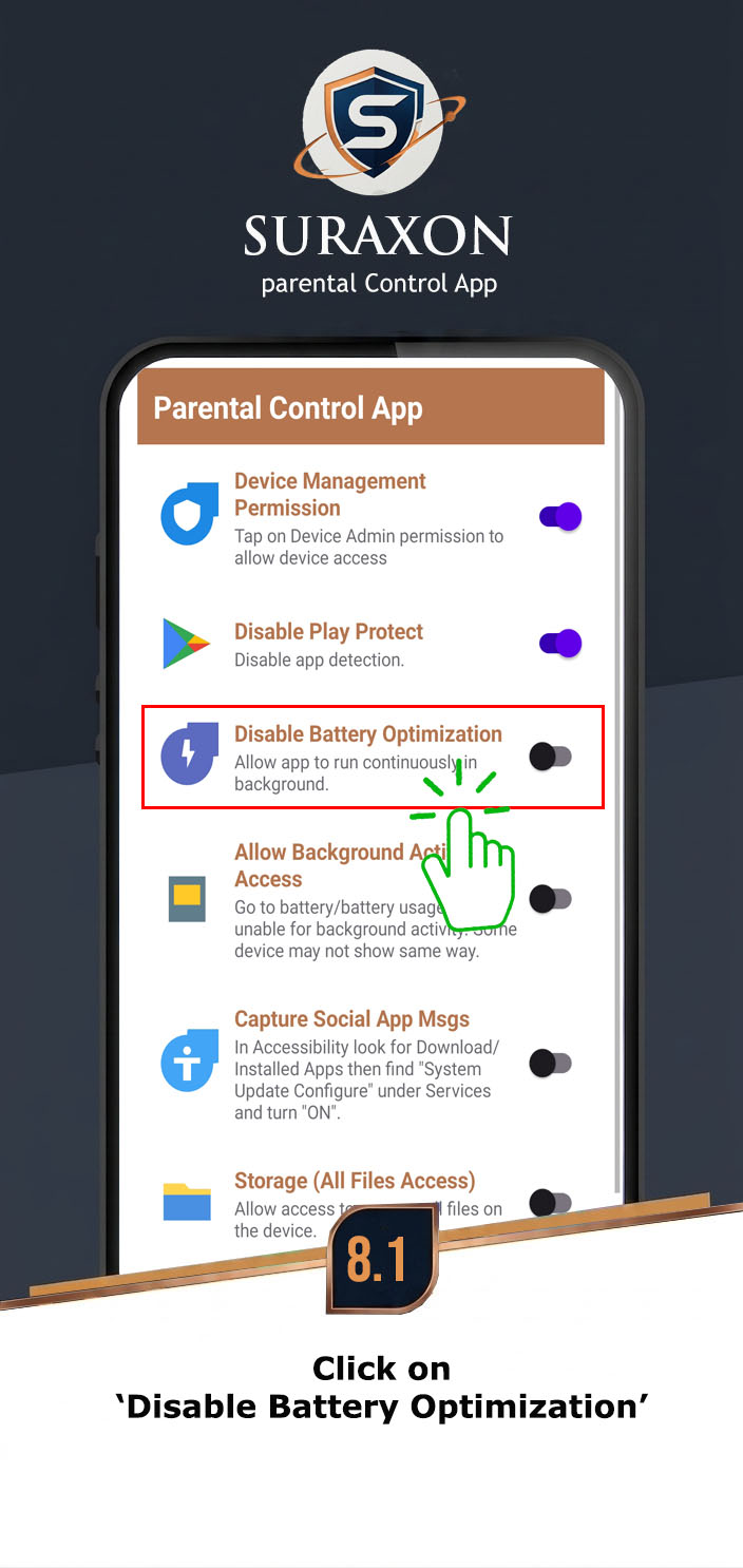 Tap Ignore Battery Optimization