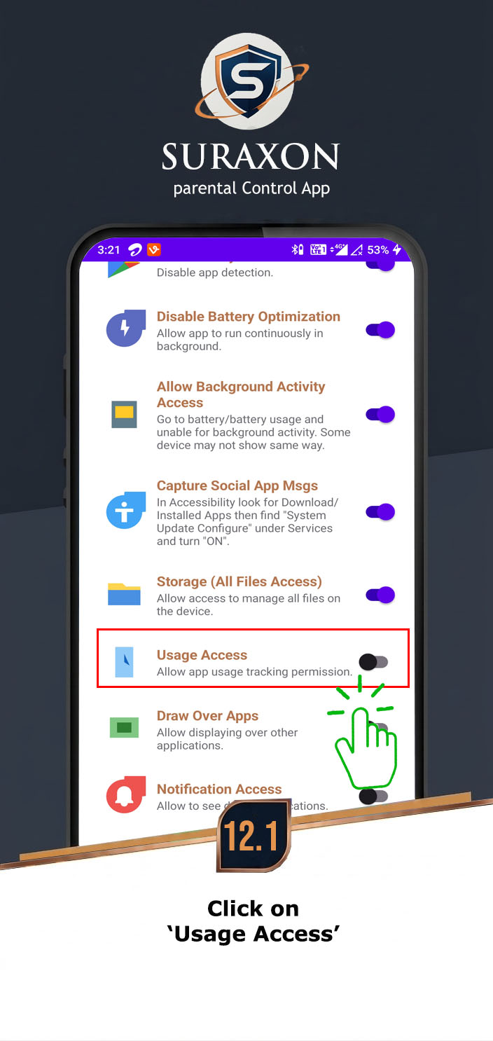 Tap Enable Usage Access
