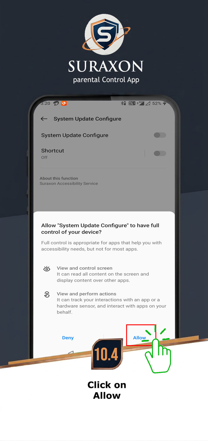 Tap Allow on Warning