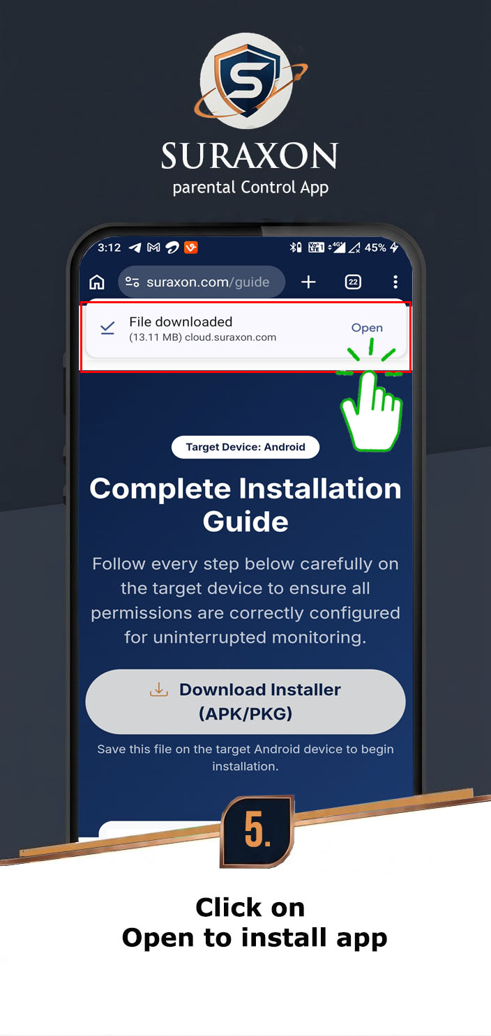 Tap Install